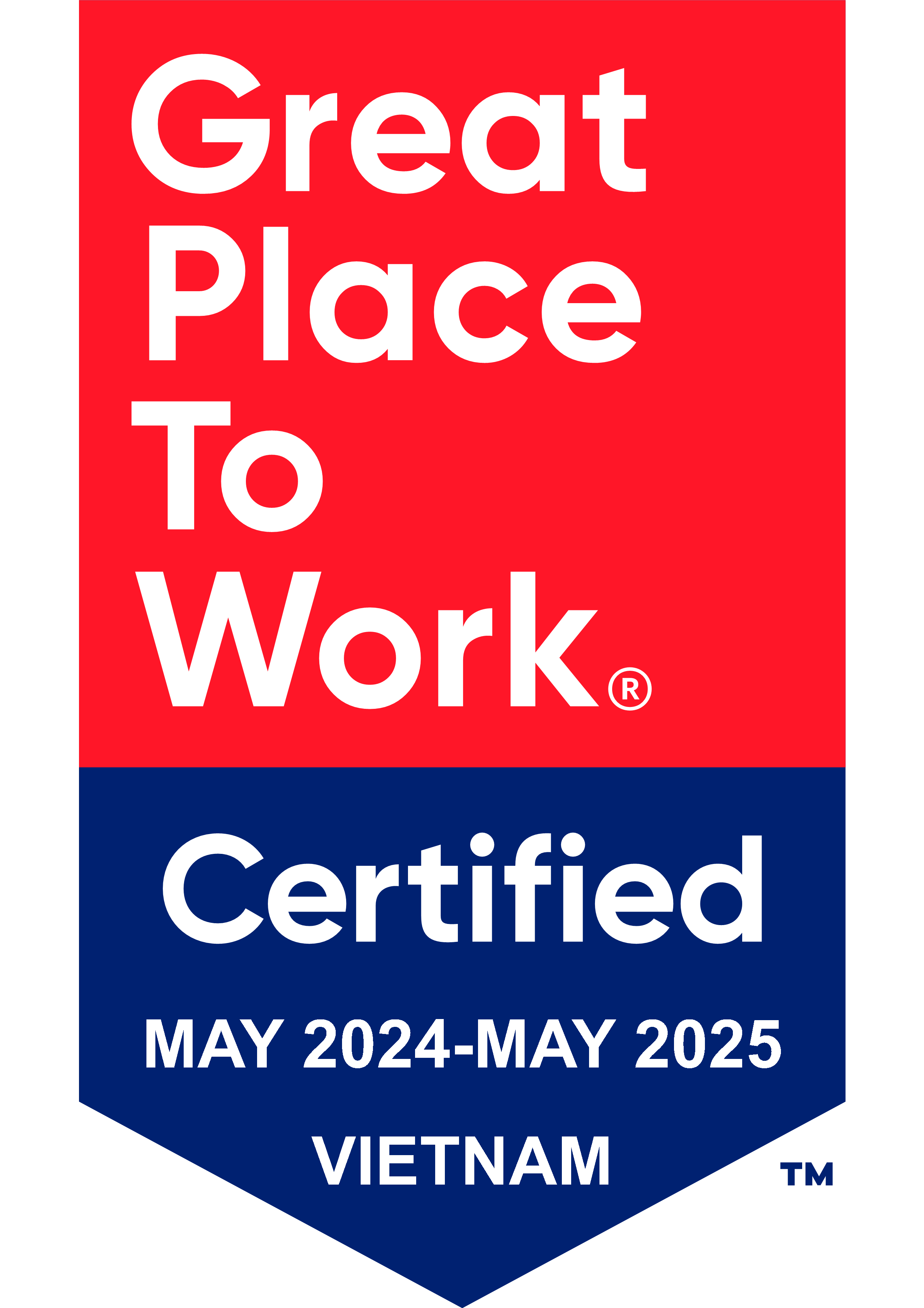 Great Place to Work Certificate in Vetnam